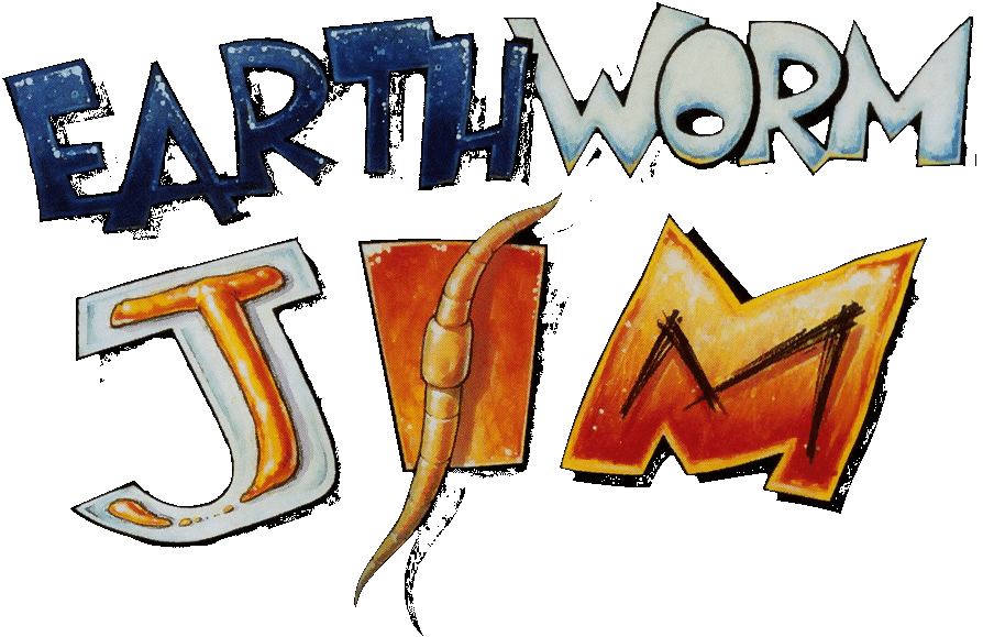 Earthworm Jim logo for Super Famicom